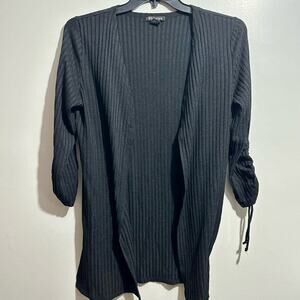 BYdesign Chic Black Open-Front Cardigan Size L (248)